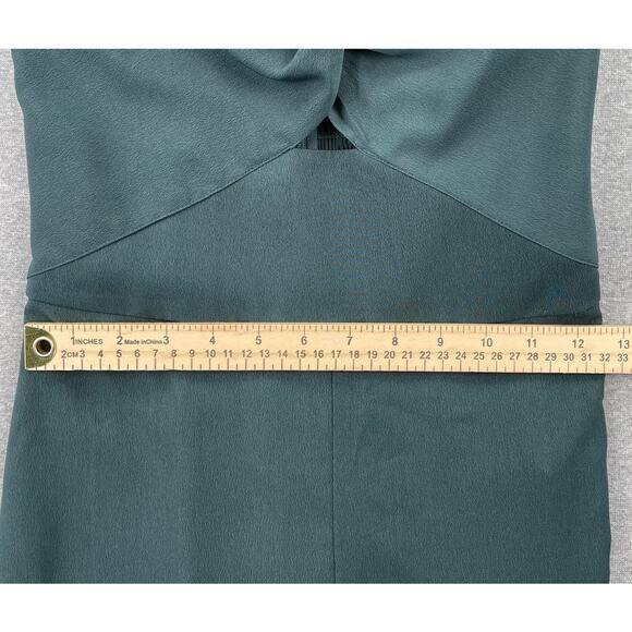 SOLD Abercrombie & Fitch Twist-Front Cutout Jumpsuit Small Tall Dark Green - Picture 10 of 14